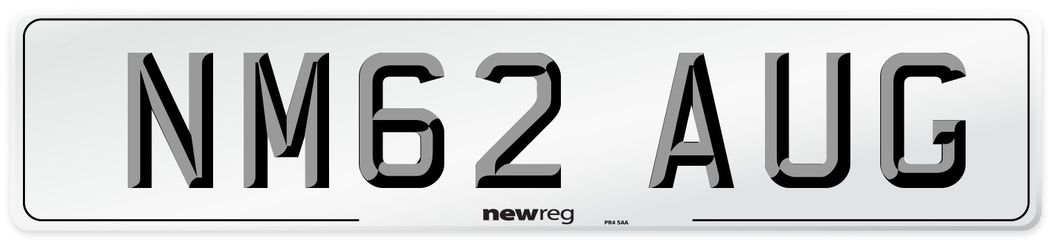 NM62 AUG Number Plate from New Reg